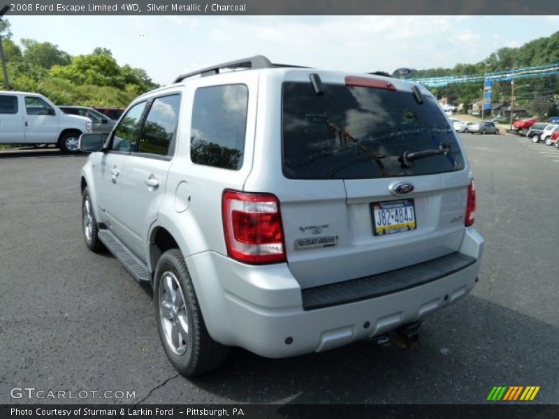 Silver Metallic / Charcoal 2008 Ford Escape Limited 4WD