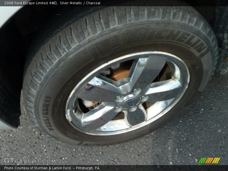Silver Metallic / Charcoal 2008 Ford Escape Limited 4WD