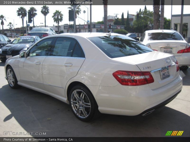 Arctic White / Natural Beige 2010 Mercedes-Benz E 550 Sedan