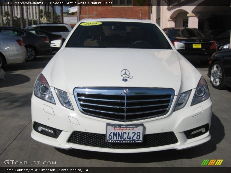 Arctic White / Natural Beige 2010 Mercedes-Benz E 550 Sedan