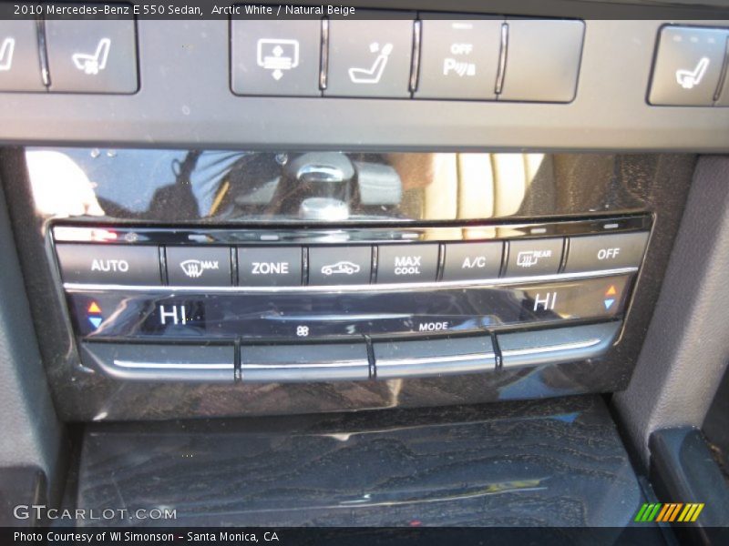 Arctic White / Natural Beige 2010 Mercedes-Benz E 550 Sedan