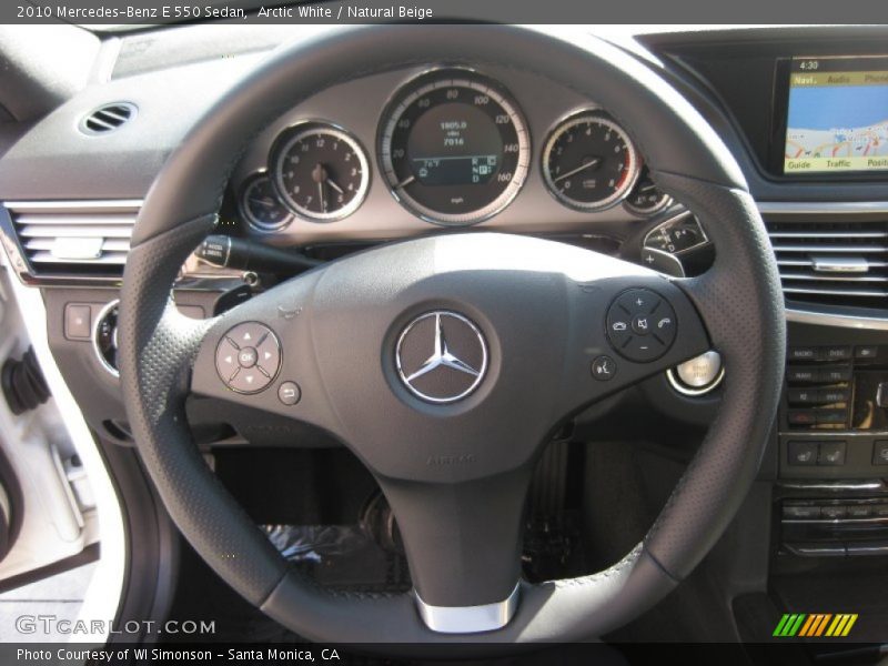Arctic White / Natural Beige 2010 Mercedes-Benz E 550 Sedan