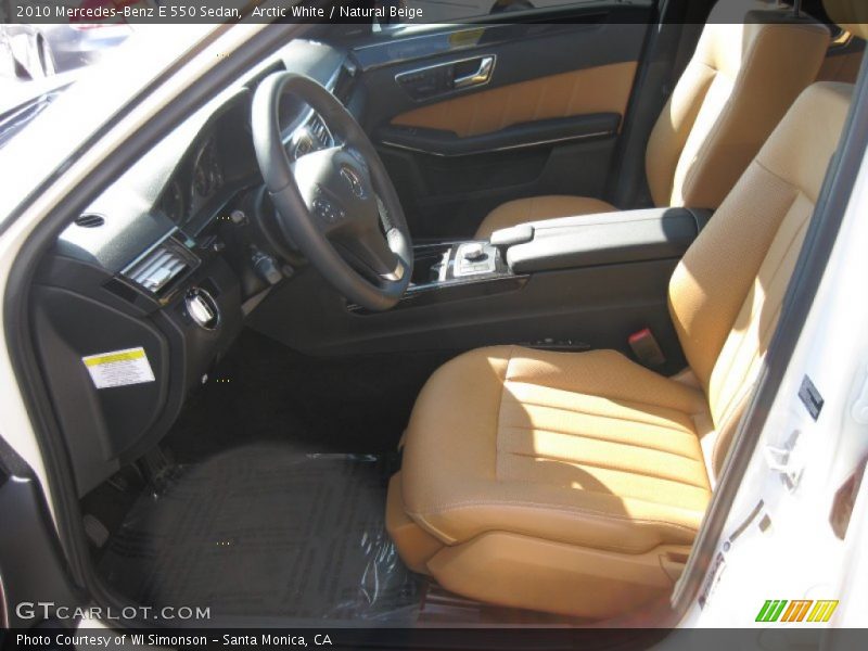 Arctic White / Natural Beige 2010 Mercedes-Benz E 550 Sedan