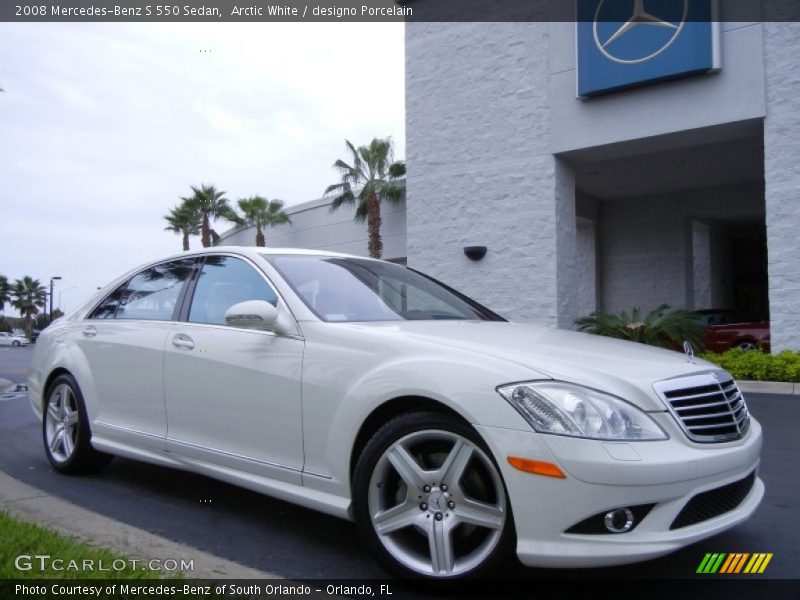 Arctic White / designo Porcelain 2008 Mercedes-Benz S 550 Sedan