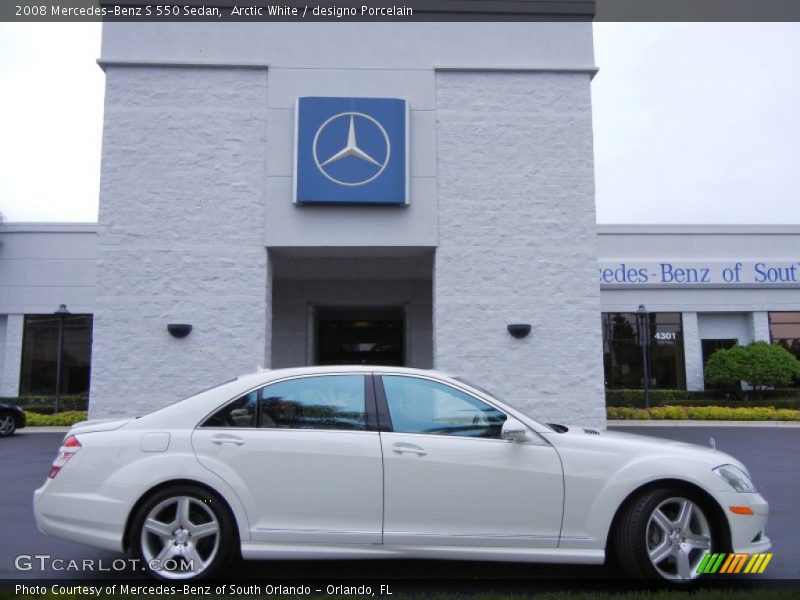 Arctic White / designo Porcelain 2008 Mercedes-Benz S 550 Sedan