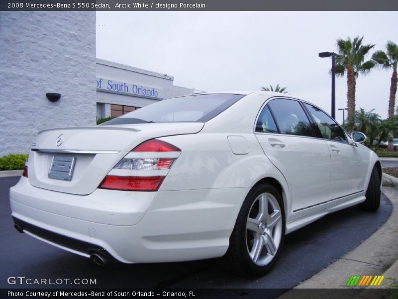 Arctic White / designo Porcelain 2008 Mercedes-Benz S 550 Sedan