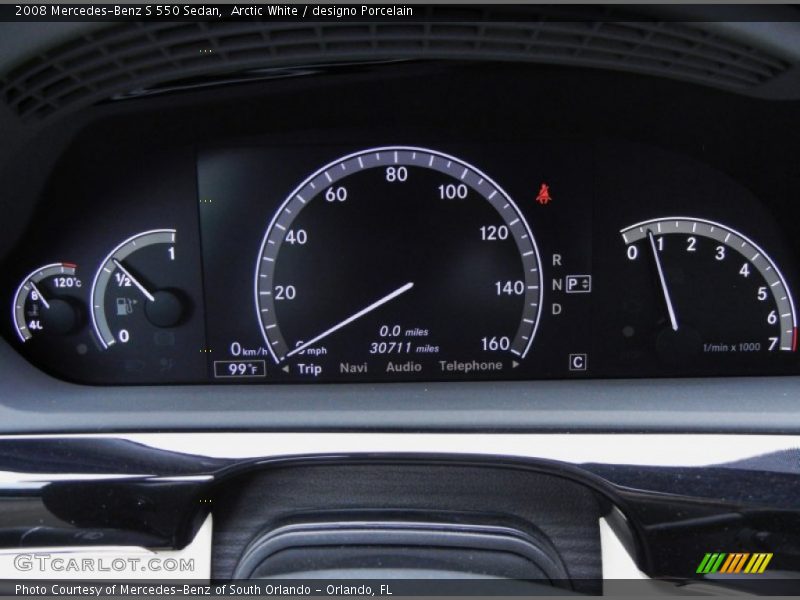  2008 S 550 Sedan 550 Sedan Gauges