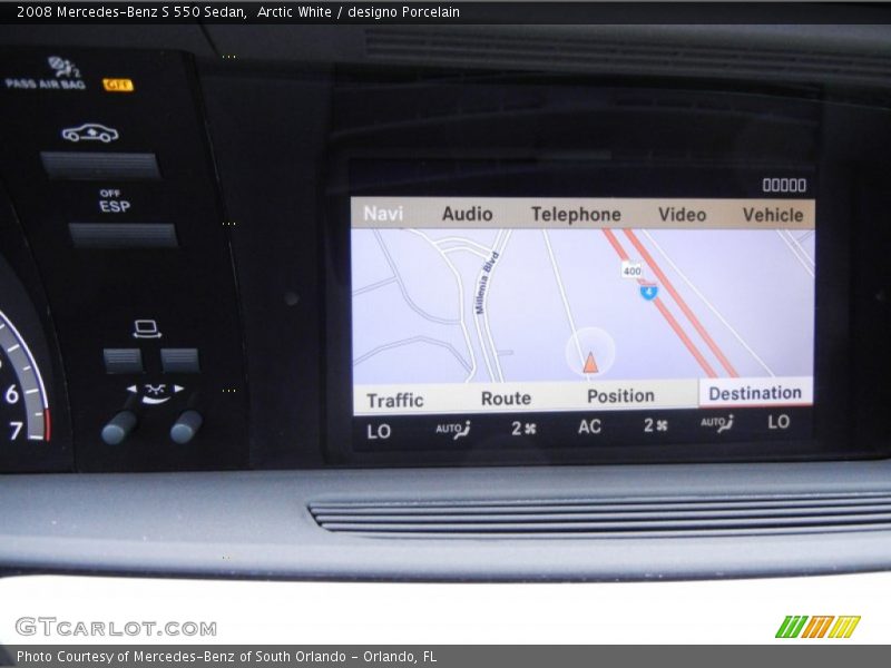 Navigation of 2008 S 550 Sedan