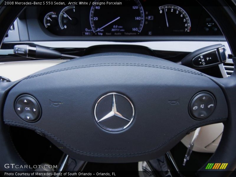 Arctic White / designo Porcelain 2008 Mercedes-Benz S 550 Sedan