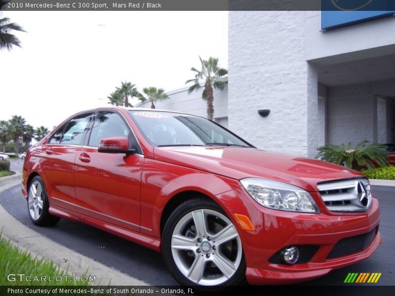 Mars Red / Black 2010 Mercedes-Benz C 300 Sport