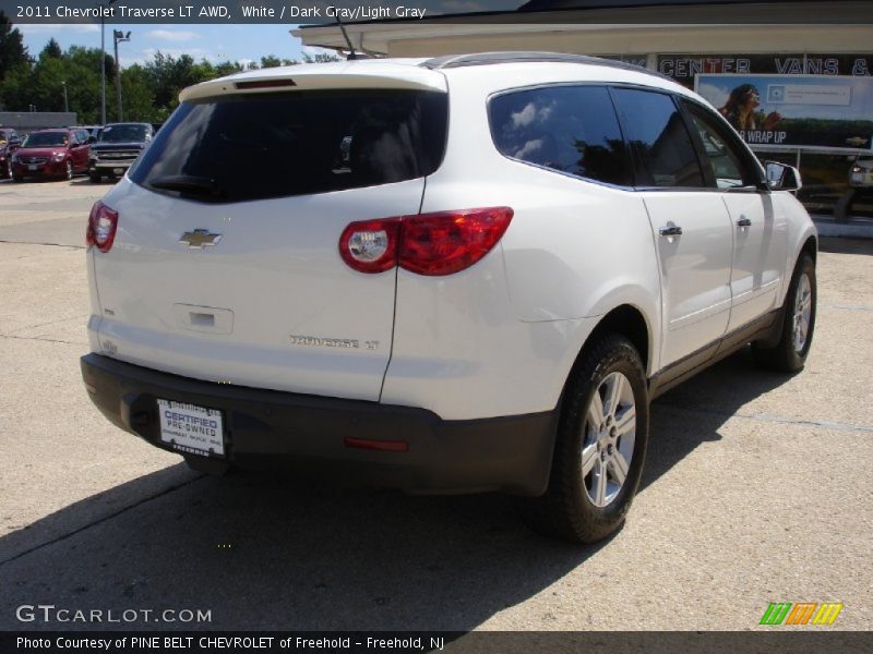 White / Dark Gray/Light Gray 2011 Chevrolet Traverse LT AWD