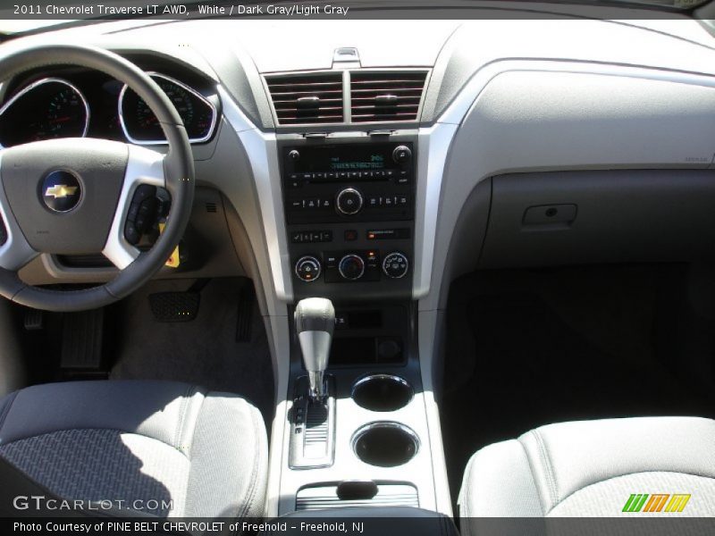White / Dark Gray/Light Gray 2011 Chevrolet Traverse LT AWD