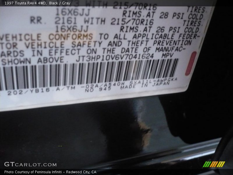 Black / Gray 1997 Toyota RAV4 4WD