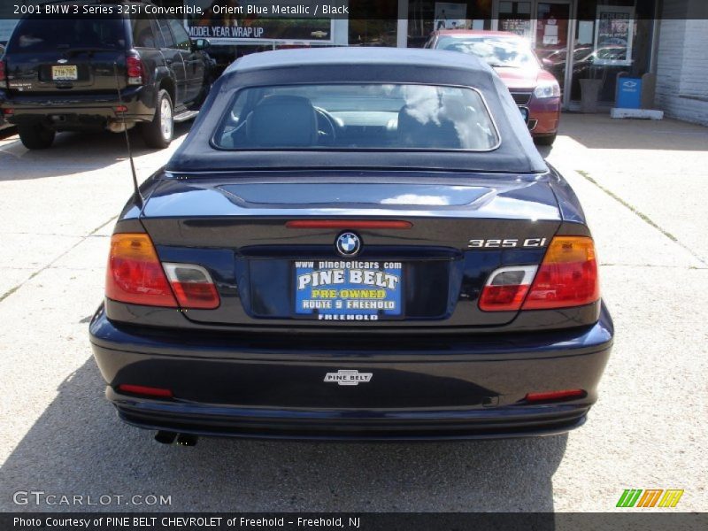 Orient Blue Metallic / Black 2001 BMW 3 Series 325i Convertible