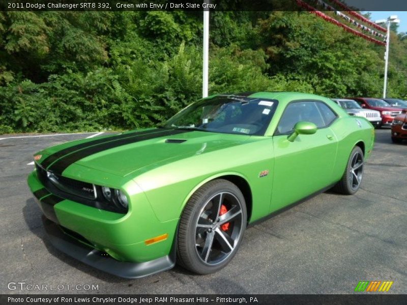 Green with Envy / Dark Slate Gray 2011 Dodge Challenger SRT8 392