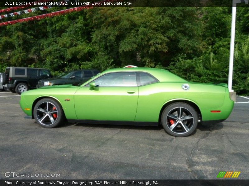 Green with Envy / Dark Slate Gray 2011 Dodge Challenger SRT8 392