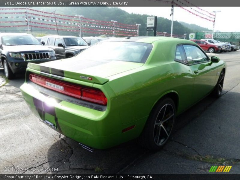 Green with Envy / Dark Slate Gray 2011 Dodge Challenger SRT8 392
