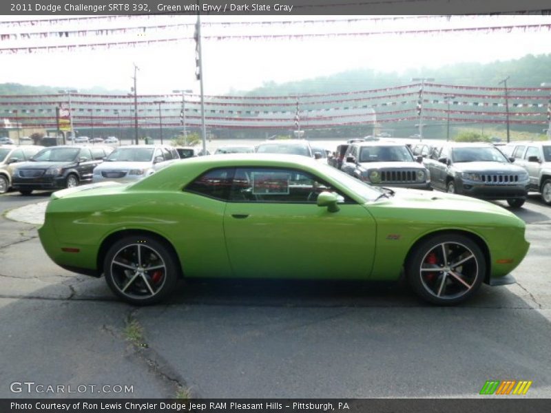 Green with Envy / Dark Slate Gray 2011 Dodge Challenger SRT8 392