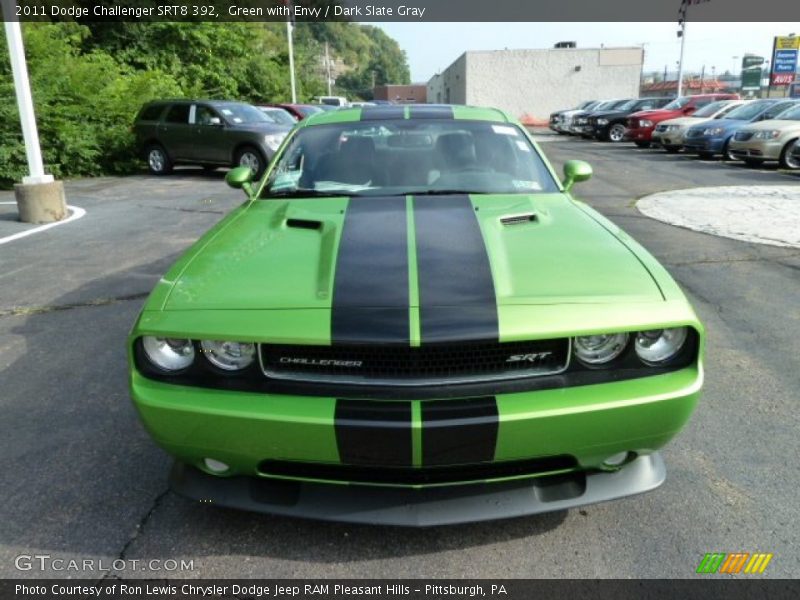 Green with Envy / Dark Slate Gray 2011 Dodge Challenger SRT8 392