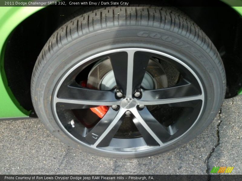 Green with Envy / Dark Slate Gray 2011 Dodge Challenger SRT8 392