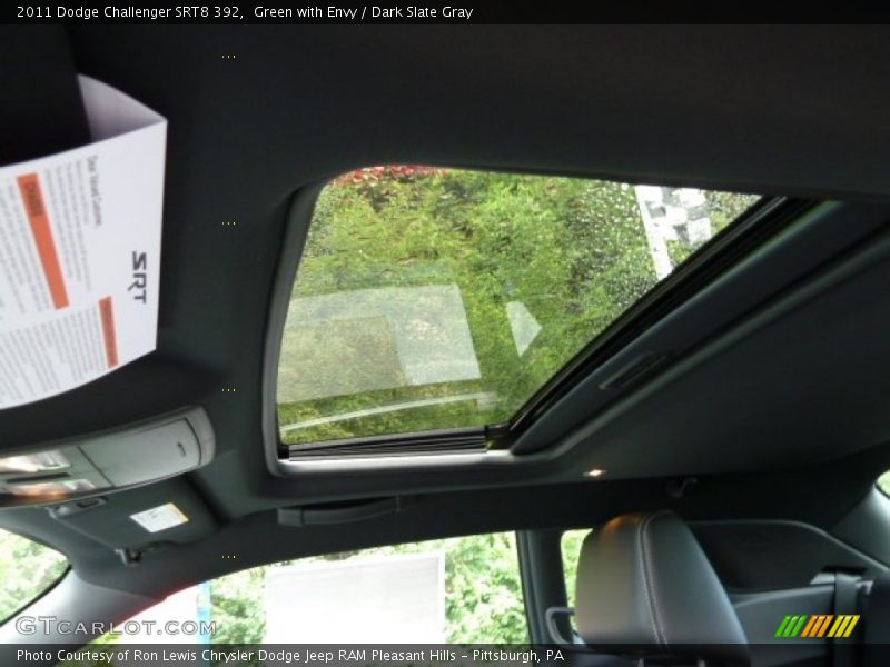 Green with Envy / Dark Slate Gray 2011 Dodge Challenger SRT8 392