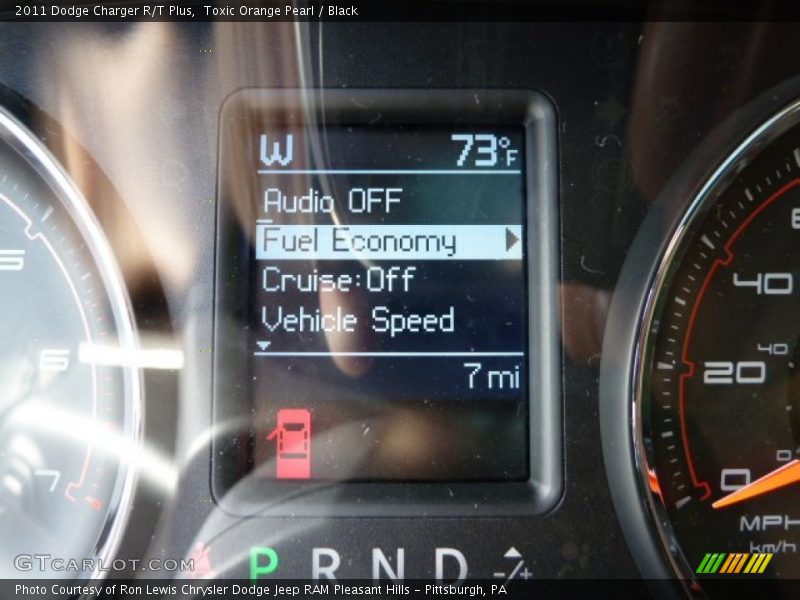 Toxic Orange Pearl / Black 2011 Dodge Charger R/T Plus