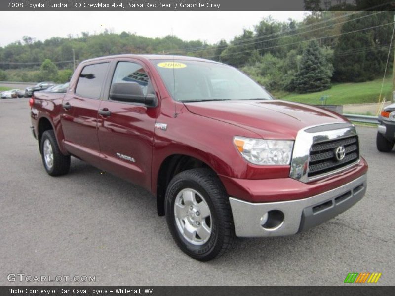 Salsa Red Pearl / Graphite Gray 2008 Toyota Tundra TRD CrewMax 4x4