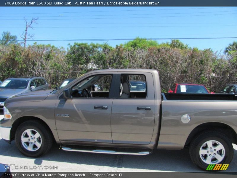 Austin Tan Pearl / Light Pebble Beige/Bark Brown 2009 Dodge Ram 1500 SLT Quad Cab