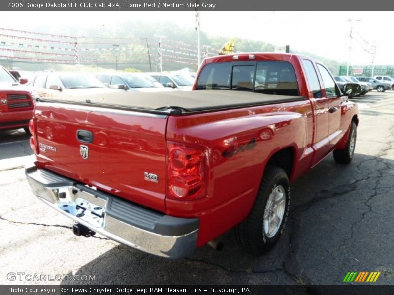Flame Red / Medium Slate Gray 2006 Dodge Dakota SLT Club Cab 4x4