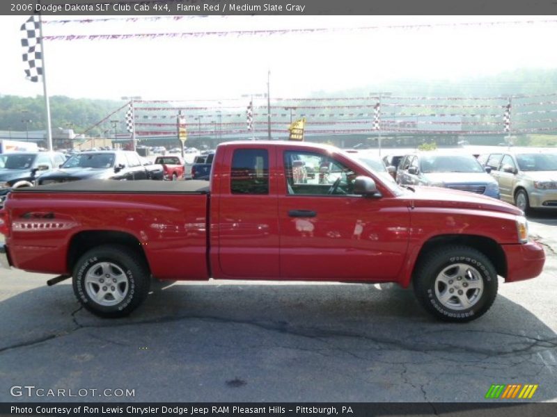 Flame Red / Medium Slate Gray 2006 Dodge Dakota SLT Club Cab 4x4