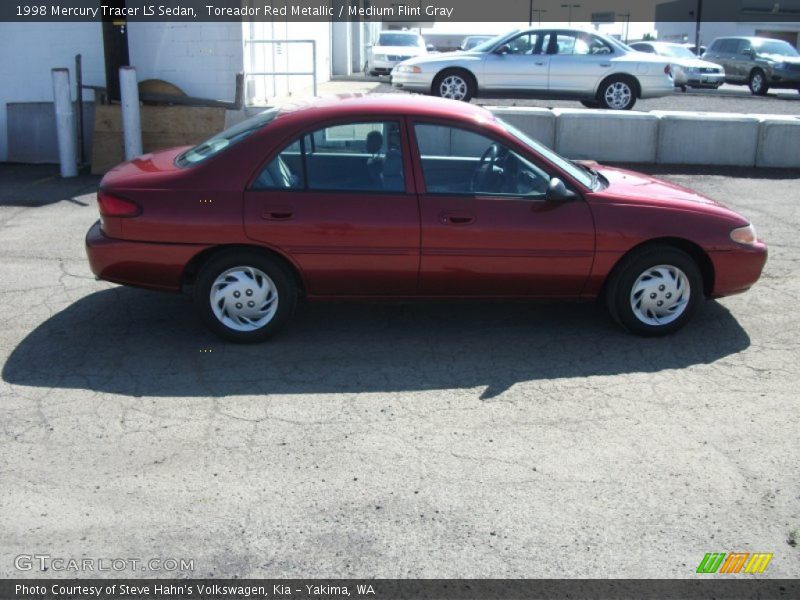 Toreador Red Metallic / Medium Flint Gray 1998 Mercury Tracer LS Sedan