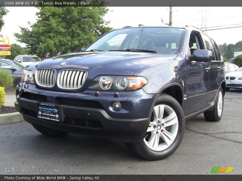 Toledo Blue Metallic / Black 2006 BMW X5 4.4i