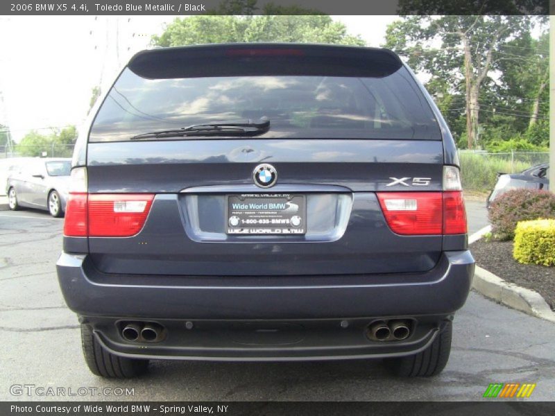 Toledo Blue Metallic / Black 2006 BMW X5 4.4i
