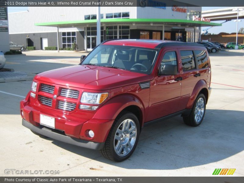 Inferno Red Crystal Pearl / Dark Slate Gray 2011 Dodge Nitro Heat 4.0