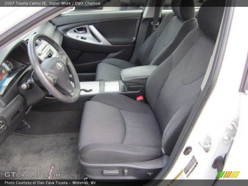 Super White / Dark Charcoal 2007 Toyota Camry SE