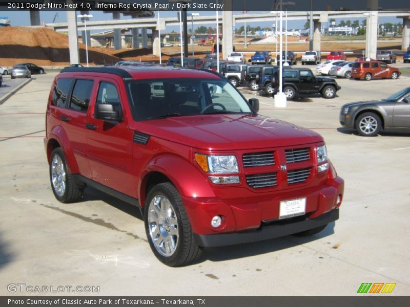 Inferno Red Crystal Pearl / Dark Slate Gray 2011 Dodge Nitro Heat 4.0