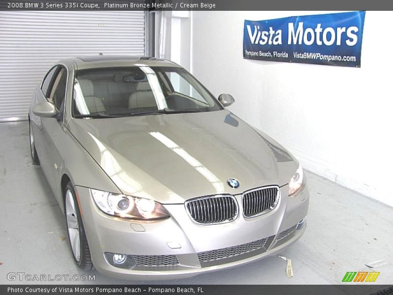 Platinum Bronze Metallic / Cream Beige 2008 BMW 3 Series 335i Coupe