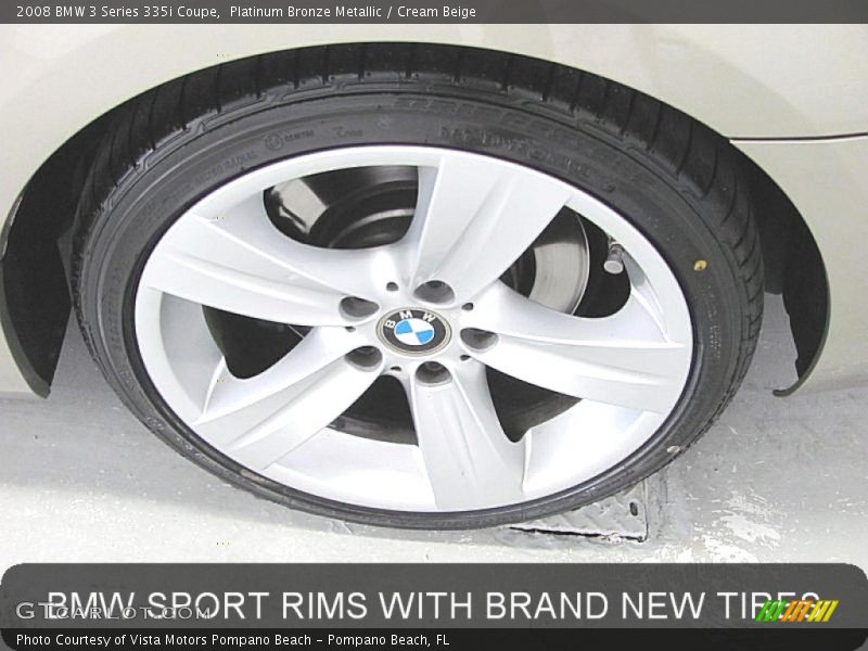 Platinum Bronze Metallic / Cream Beige 2008 BMW 3 Series 335i Coupe