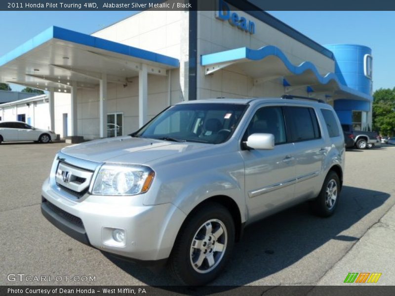 Alabaster Silver Metallic / Black 2011 Honda Pilot Touring 4WD