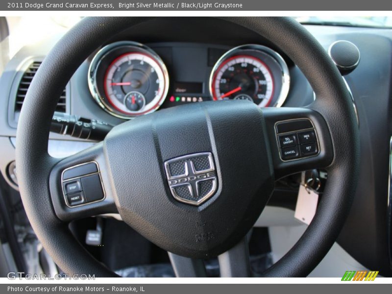 Bright Silver Metallic / Black/Light Graystone 2011 Dodge Grand Caravan Express