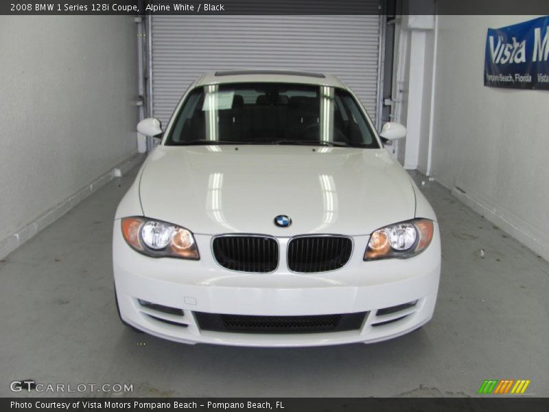 Alpine White / Black 2008 BMW 1 Series 128i Coupe