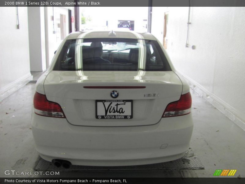 Alpine White / Black 2008 BMW 1 Series 128i Coupe
