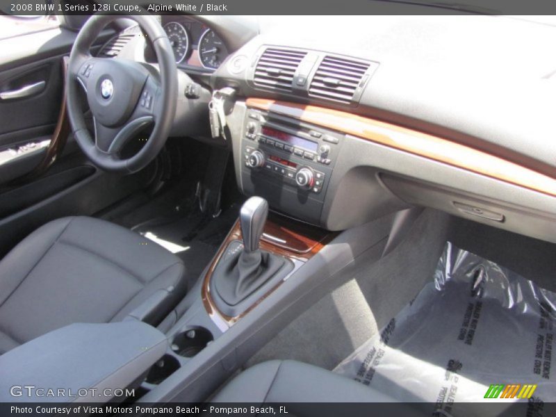 Alpine White / Black 2008 BMW 1 Series 128i Coupe