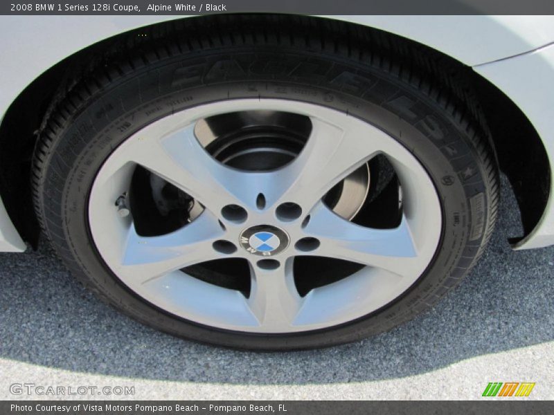 Alpine White / Black 2008 BMW 1 Series 128i Coupe
