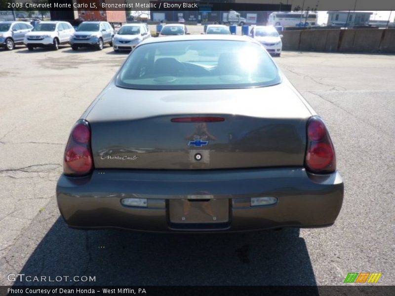 Bronzemist Metallic / Ebony Black 2003 Chevrolet Monte Carlo LS