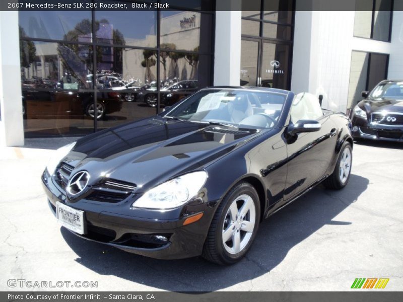 Black / Black 2007 Mercedes-Benz SLK 280 Roadster