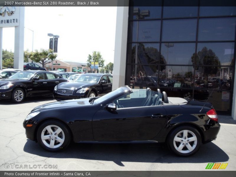 Black / Black 2007 Mercedes-Benz SLK 280 Roadster