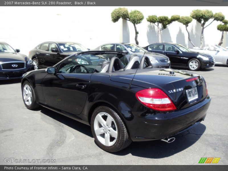 Black / Black 2007 Mercedes-Benz SLK 280 Roadster