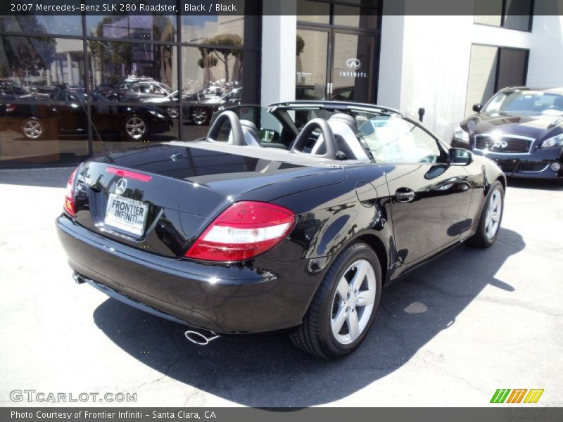 Black / Black 2007 Mercedes-Benz SLK 280 Roadster