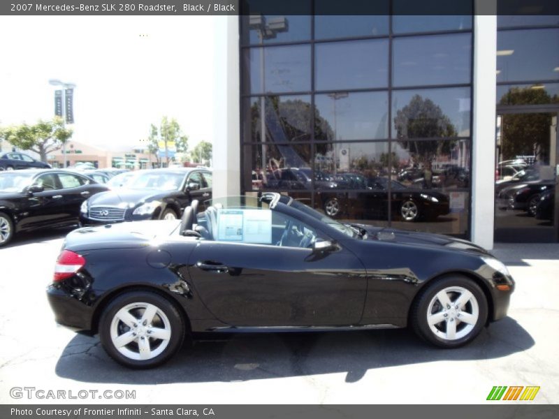Black / Black 2007 Mercedes-Benz SLK 280 Roadster